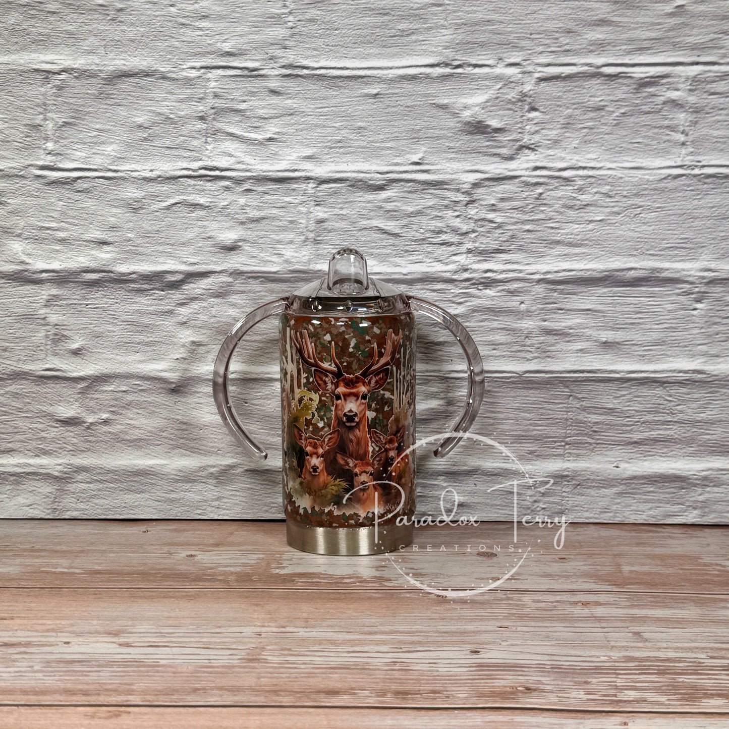 Deer & Camo 12 oz. Sippy (Adaptive Drinking) Tumbler