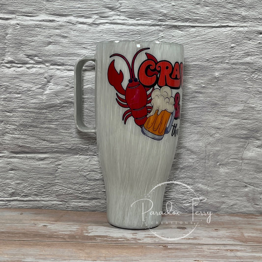 Crawfish and Beer That’s Why I’m Here Tumbler Chata