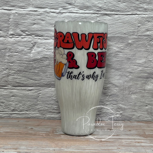 Crawfish and Beer That’s Why I’m Here Tumbler Chata