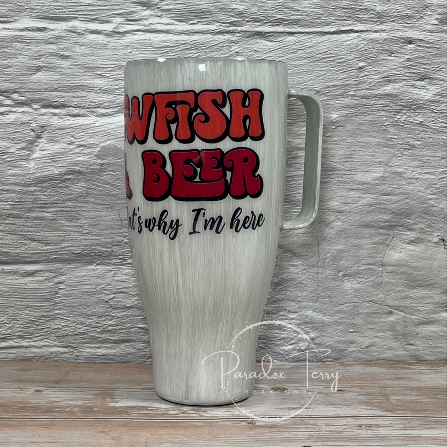 Crawfish and Beer That’s Why I’m Here Tumbler Chata