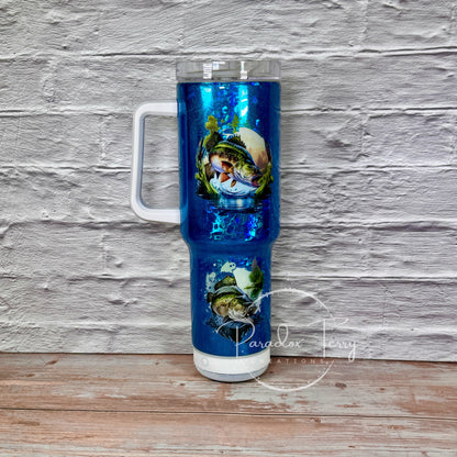 40 oz. Bluetooth Speaker Travel Mug - Bass Fishing