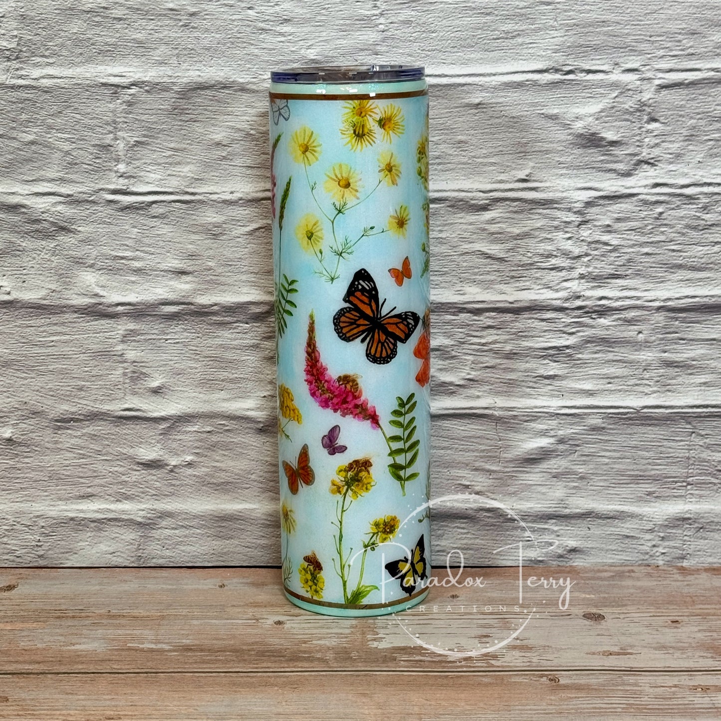 32 oz. Butterflies and Summer Flowers