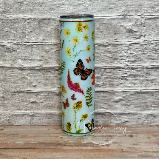 32 oz. Butterflies and Summer Flowers