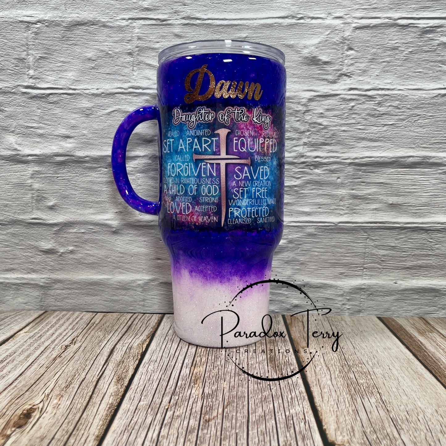 Daughter of the King Travel Mug with Handle