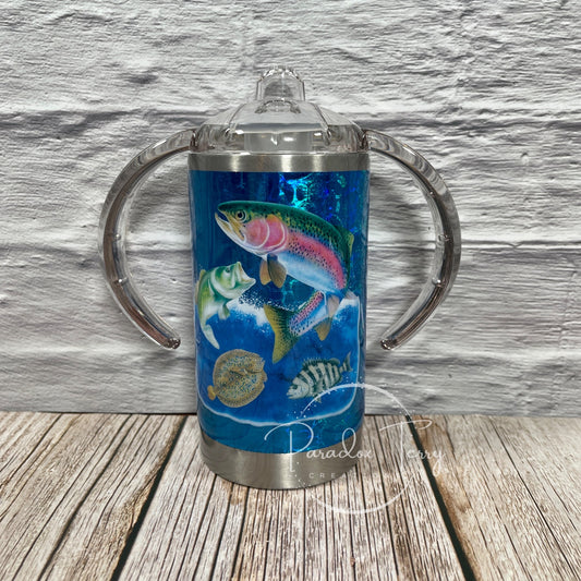 Fishing  12 oz. Sippy (Adaptive Drinking) Tumbler