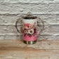 Pink 3D Wood Flower 12 oz. Sippy (Adaptive Drinking) Tumbler