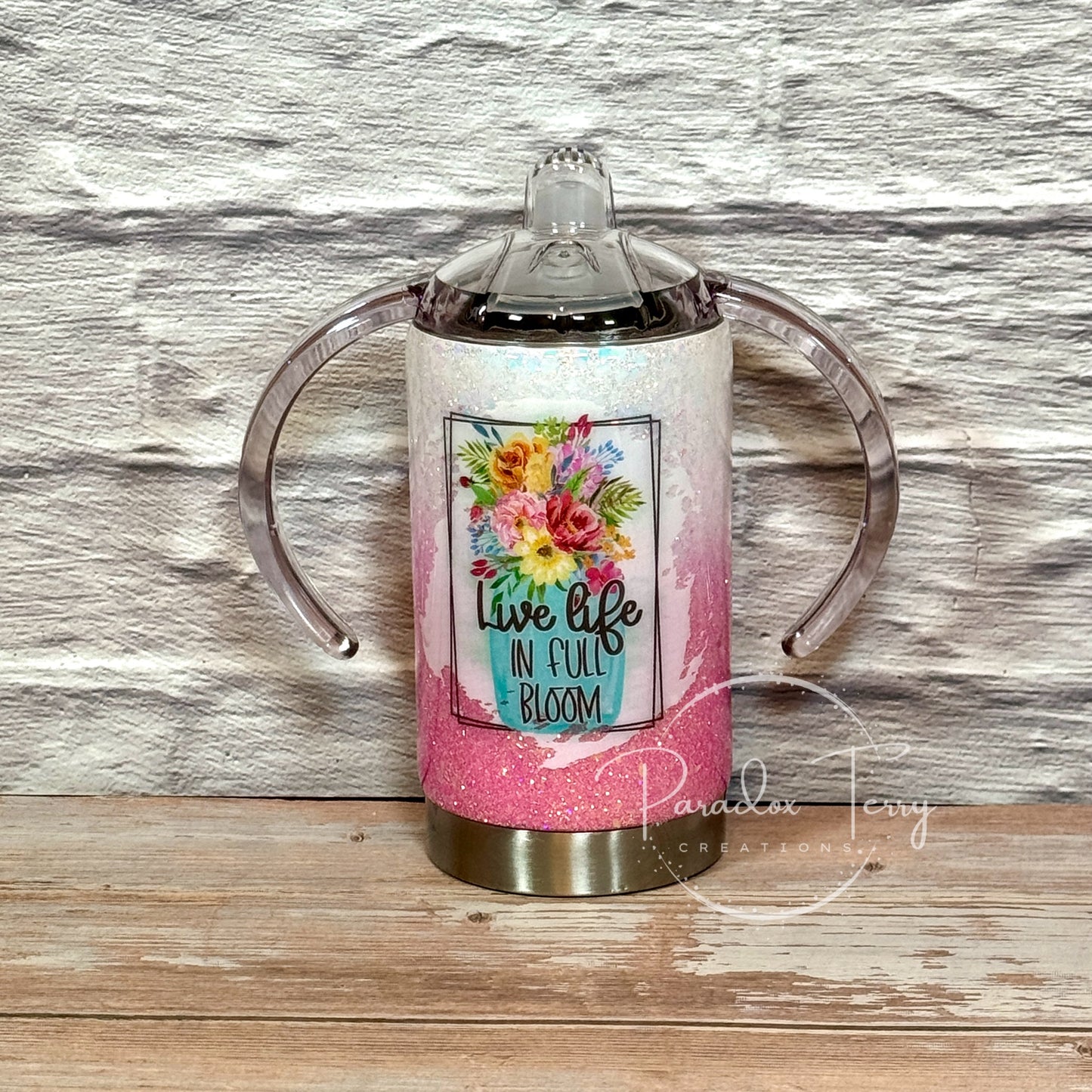 Live Life In Full Bloom 12 oz. Sippy (Adaptive Drinking) Tumbler