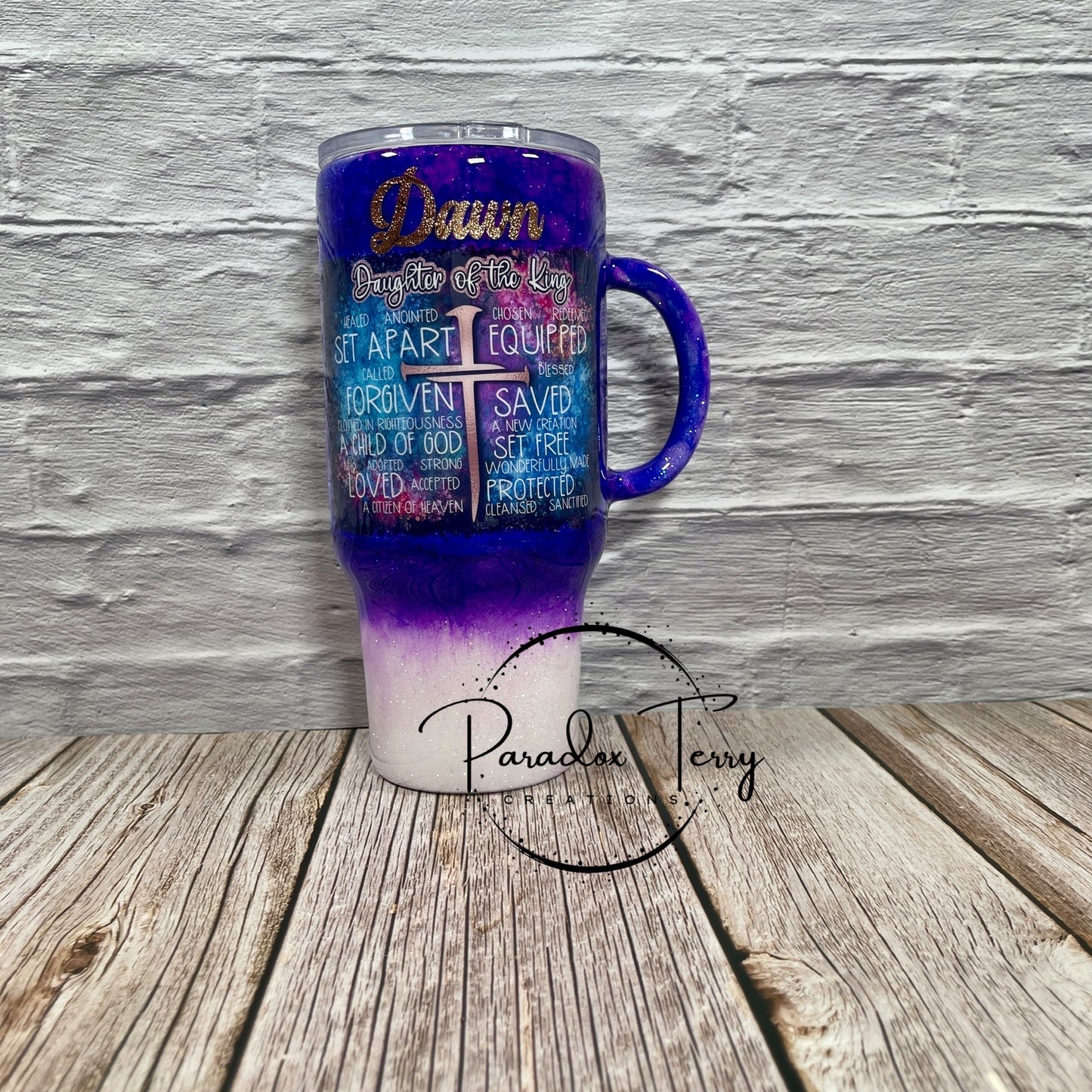 Daughter of the King Travel Mug with Handle