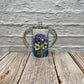 Purple Flower with Glitter Sippy (Adaptive Drinking) Tumbler