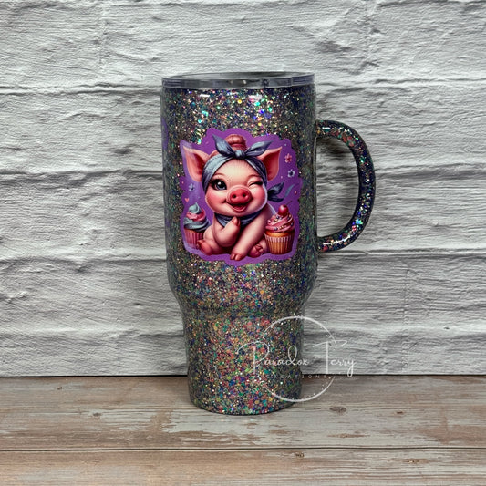 Piggy with Cupcake Tumbler