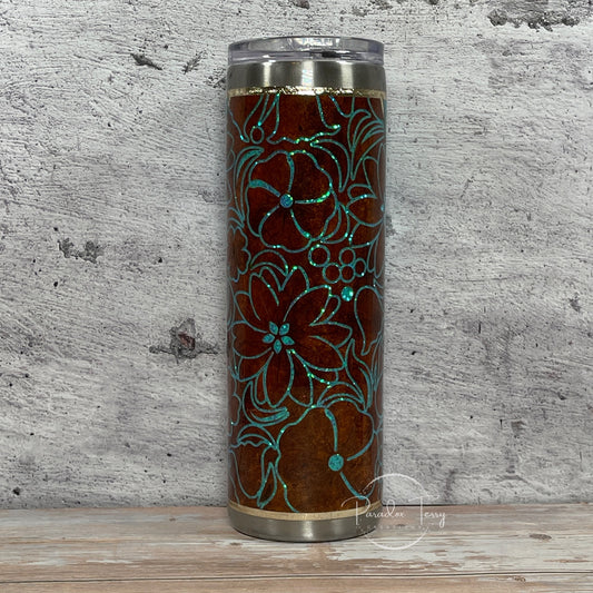 Turquoise and Tooled Leather